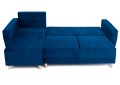 Narożnik L-kształtny IVAN niebieski z funkcją spania oraz pojemnikiem na pościel