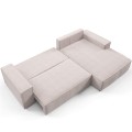Narożnik L-kształtny ARAGON MAX beżowy z funkcją spania oraz pojemnikiem na pościel