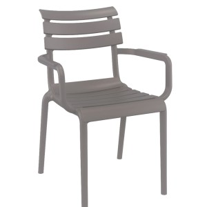 Krzesło ogrodowe SIMPLE szare z polipropylenu do ogrodu, restauracji