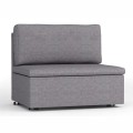 Sofa amerykanka Mila MINI szara jednoosobowa z funkcją spania oraz pojemnikiem na pościel