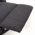 Fotel wypoczynkowy rozkładany z podnóżkiem elektryczny DIEGO szary nowoczesny