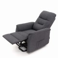 Fotel wypoczynkowy rozkładany z podnóżkiem elektryczny DIEGO szary nowoczesny