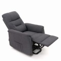 Fotel wypoczynkowy rozkładany z podnóżkiem elektryczny DIEGO szary nowoczesny