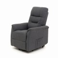 Fotel wypoczynkowy rozkładany z podnóżkiem elektryczny DIEGO szary nowoczesny