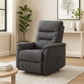 Fotel wypoczynkowy rozkładany z podnóżkiem elektryczny DIEGO szary nowoczesny
