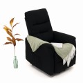 Fotel rozkładany wypoczynkowy z podnóżkiem elektryczny DIEGO czarny nowoczesny