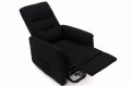 Fotel rozkładany wypoczynkowy z podnóżkiem elektryczny DIEGO czarny nowoczesny