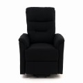 Fotel rozkładany wypoczynkowy z podnóżkiem elektryczny DIEGO czarny nowoczesny