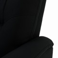 Fotel rozkładany wypoczynkowy z podnóżkiem elektryczny DIEGO czarny nowoczesny