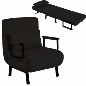 Sofa amerykanka New York czarna jednoosobowa z funkcją spania 