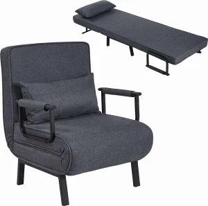 Sofa amerykanka New York szara jednoosobowa z funkcją spania