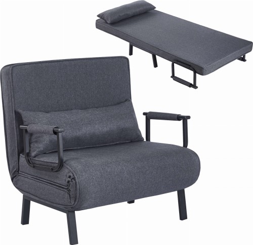 Sofa amerykanka New York szara jednoosobowa z funkcją spania